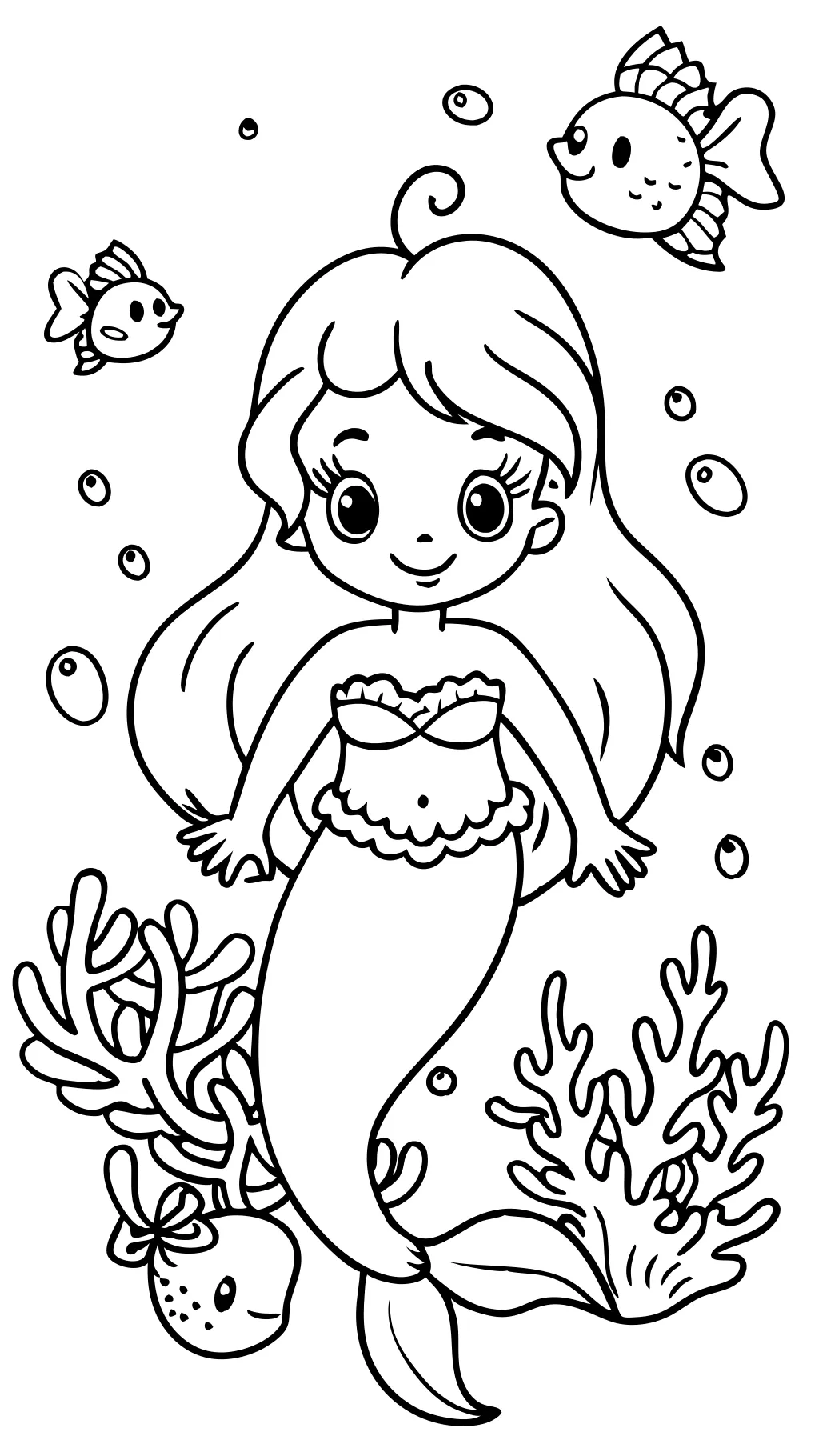 coloriages imprimables de petite sirène